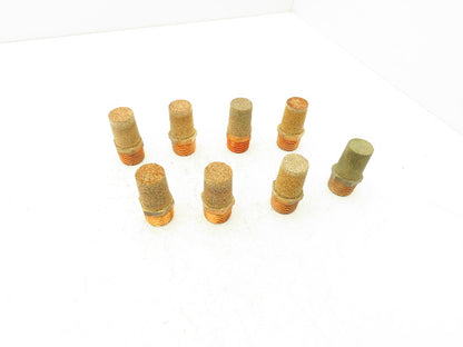 Pneumatic Brass Exhaust Muffler Filter 1" Male Lot of 8