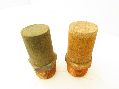 Pneumatic Brass Exhaust Muffler Filter 1" Male Lot of 8