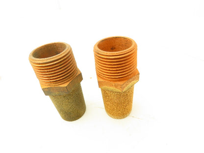 Pneumatic Brass Exhaust Muffler Filter 1" Male Lot of 8