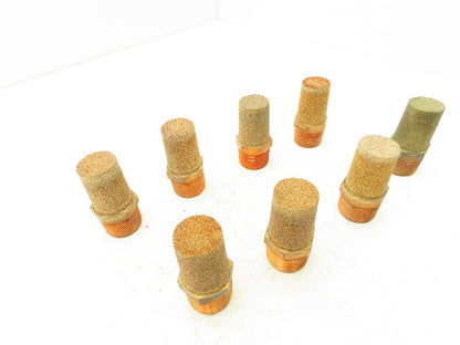 Pneumatic Brass Exhaust Muffler Filter 1" Male Lot of 8