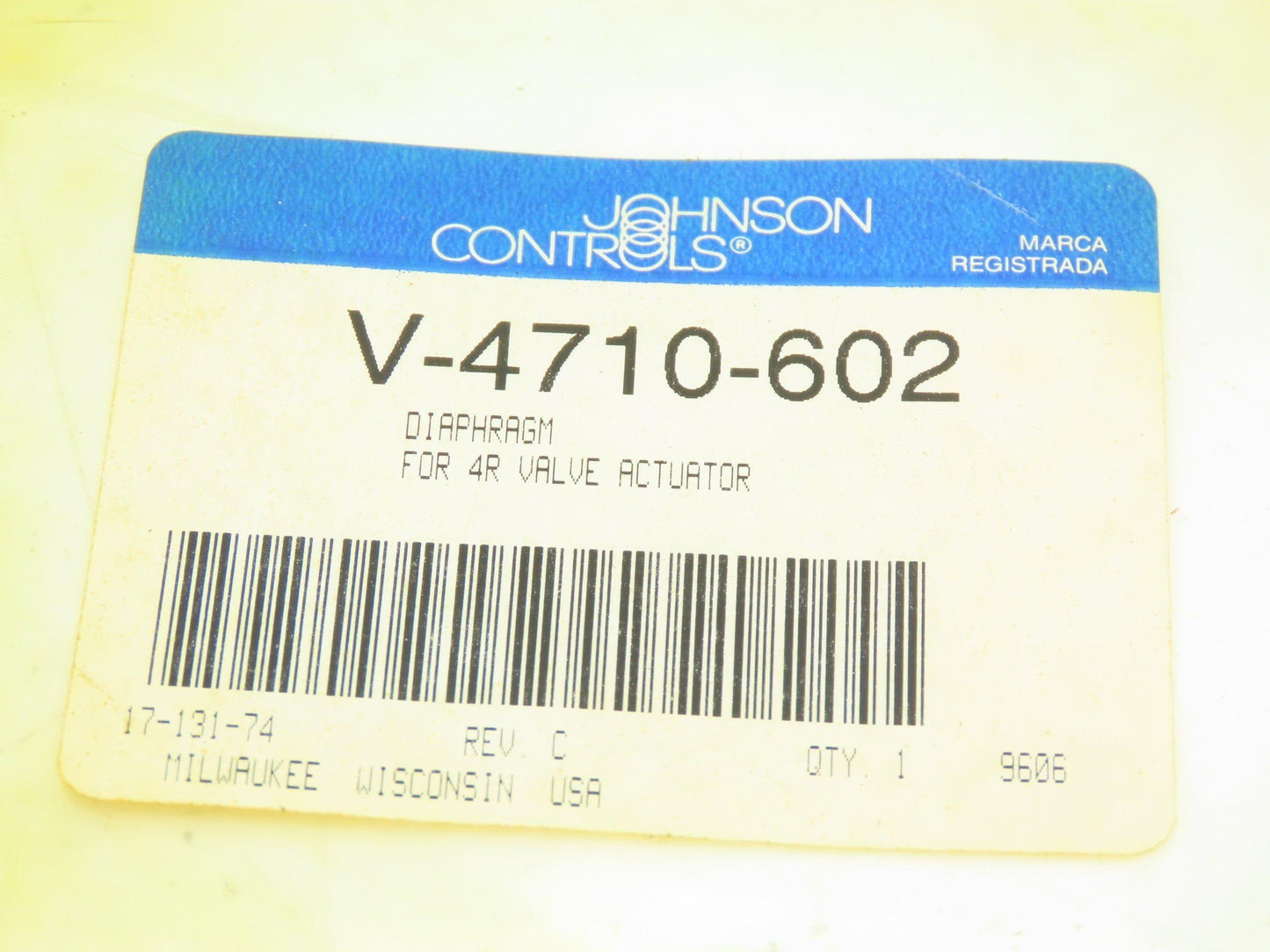 Johnson Controls V-4710-602 Pump Diaphragm 7" OD Lot of 6