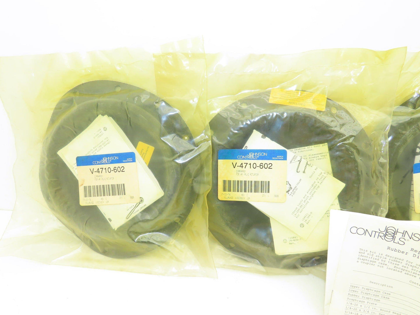 Johnson Controls V-4710-602 Pump Diaphragm 7" OD Lot of 6