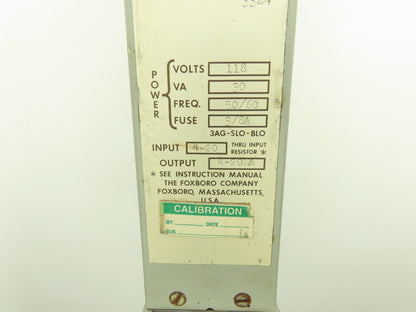Foxboro 62H-4E-0J M/62H Controller 118VAC 50/60Hz 4-20mA Output