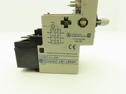 Telemecanique LB1 LB03P03 Thermal Overload Relay 0.25-0.4A 660VAC 3Ph Lot of 4