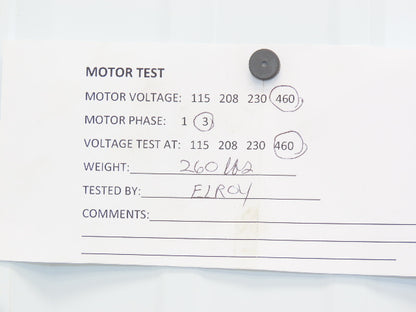 Reliance L2153C RPM AC Motor 15Hp 1770/3500 RPM 460V 3PH 0IKL504702-EAT2