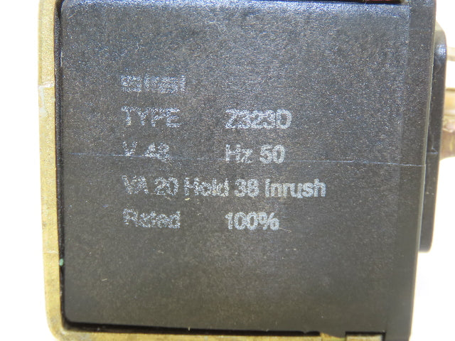 Sirai Z323D Solenoid Valve Coil 48V 9/16" Bore