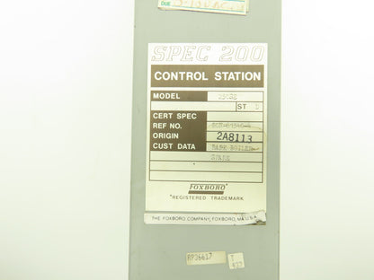 Foxboro 80N-61340-4 230SE SPEC 200 HMI Control Station