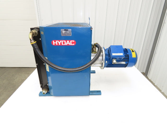 Hydac SCA3L1.0B28 Oil Cooler Air Cooled 8.4GPM Pump 1.5Hp Motor 240/480V 3Ph