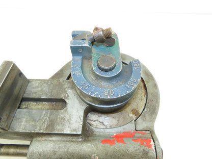 Parker 412 Exactol Crank-Operated Tube Bender 10x1-1/2 Shoe Bench Mount *READ*