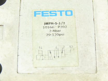 Festo JMFH-5-1/2 10166 Pneumatic Control Valve 5 Way 120 PSI 3/4"NPT