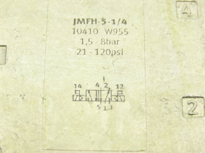 Festo JMFH-5-1/4 10410 Pneumatic Control Valve 5 Way 120 PSI 1/4"NPT
