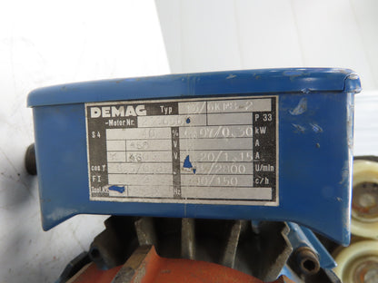 Demag RF180 KBK Bridge Crane Motorized Travel Drive 460V 3PH 13/6KF8-2