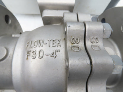 Flowserve B175S10 4" SS Flanged Ball Valve #300 Automax Pneumatic Actuator 24VDC