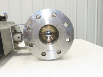 Flowserve B175S10 4" SS Flanged Ball Valve #300 Automax Pneumatic Actuator 24VDC