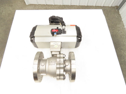 Flowserve B175S10 4" SS Flanged Ball Valve #300 Automax Pneumatic Actuator 24VDC