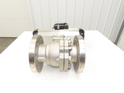 Flowserve B175S10 4" SS Flanged Ball Valve #300 Automax Pneumatic Actuator 24VDC