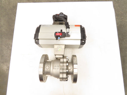 Flowserve B175S10 4" SS Flanged Ball Valve #300 Automax Pneumatic Actuator 24VDC