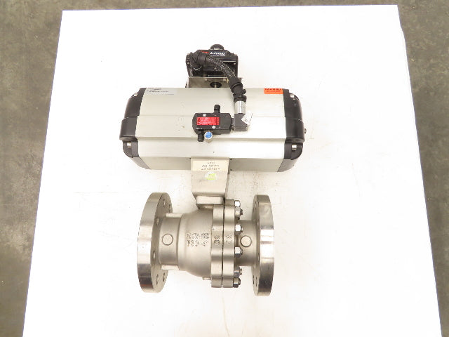 Flowserve B175S10 4" SS Flanged Ball Valve #300 Automax Pneumatic Actuator 24VDC