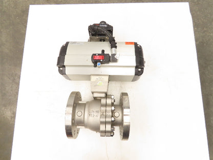 Flowserve B175S10 4" SS Flanged Ball Valve #300 Automax Pneumatic Actuator 24VDC