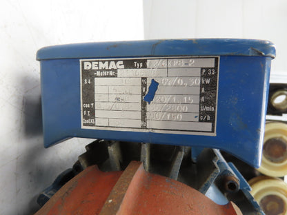 Demag RF180 KBK Bridge Crane Motorized Travel Drive 460V 3PH 13/6KF8-2