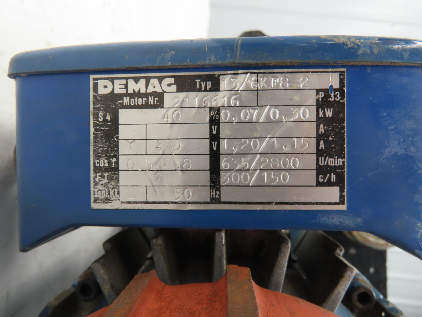 Demag RF180 KBK Bridge Crane Motorized Travel Drive 460V 3PH 13/6KF8-2