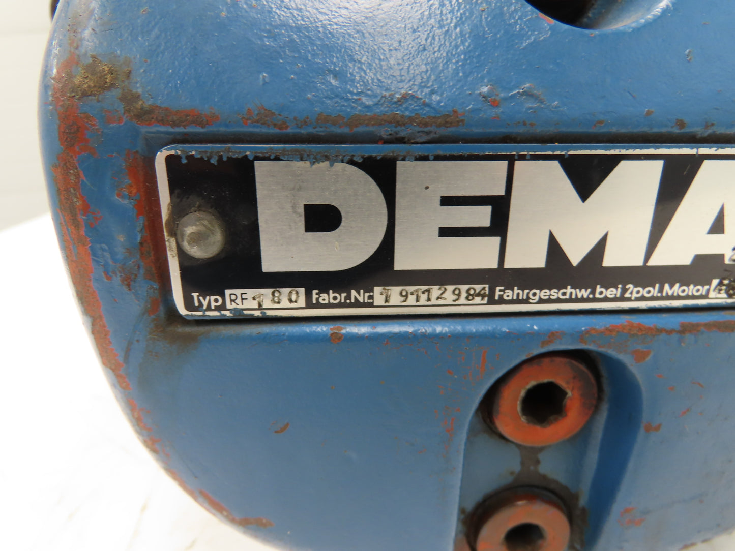 Demag RF180 KBK Bridge Crane Motorized Travel Drive 460V 3PH 13/6KF8-2