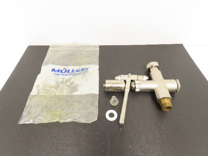 Müller Tankanlagen Pneumatic & Manual Filler Globe Valve Stainless Brass Metered