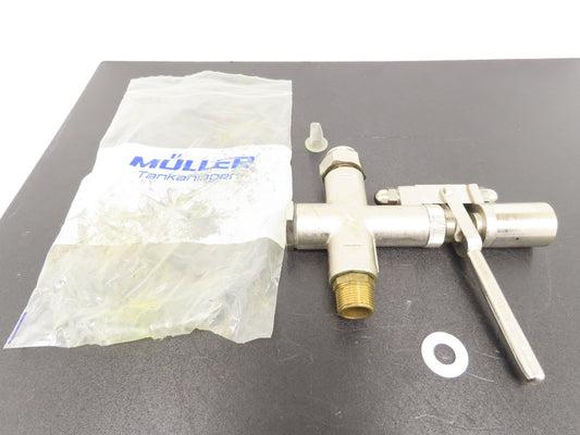 Müller Tankanlagen Pneumatic & Manual Filler Globe Valve Stainless Brass Metered