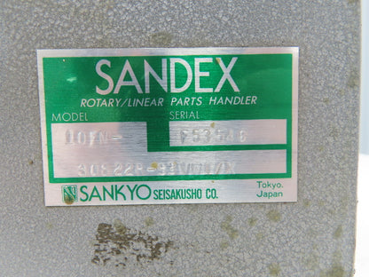 Sankyo Sandex 10FN-30822R-S3VW1/X Rotary Oscillating Index Drive Reducer