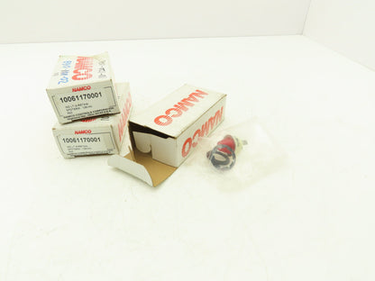 Namco 10061170001 Indicator Light Retaining Ring 125V Red Lot of 3