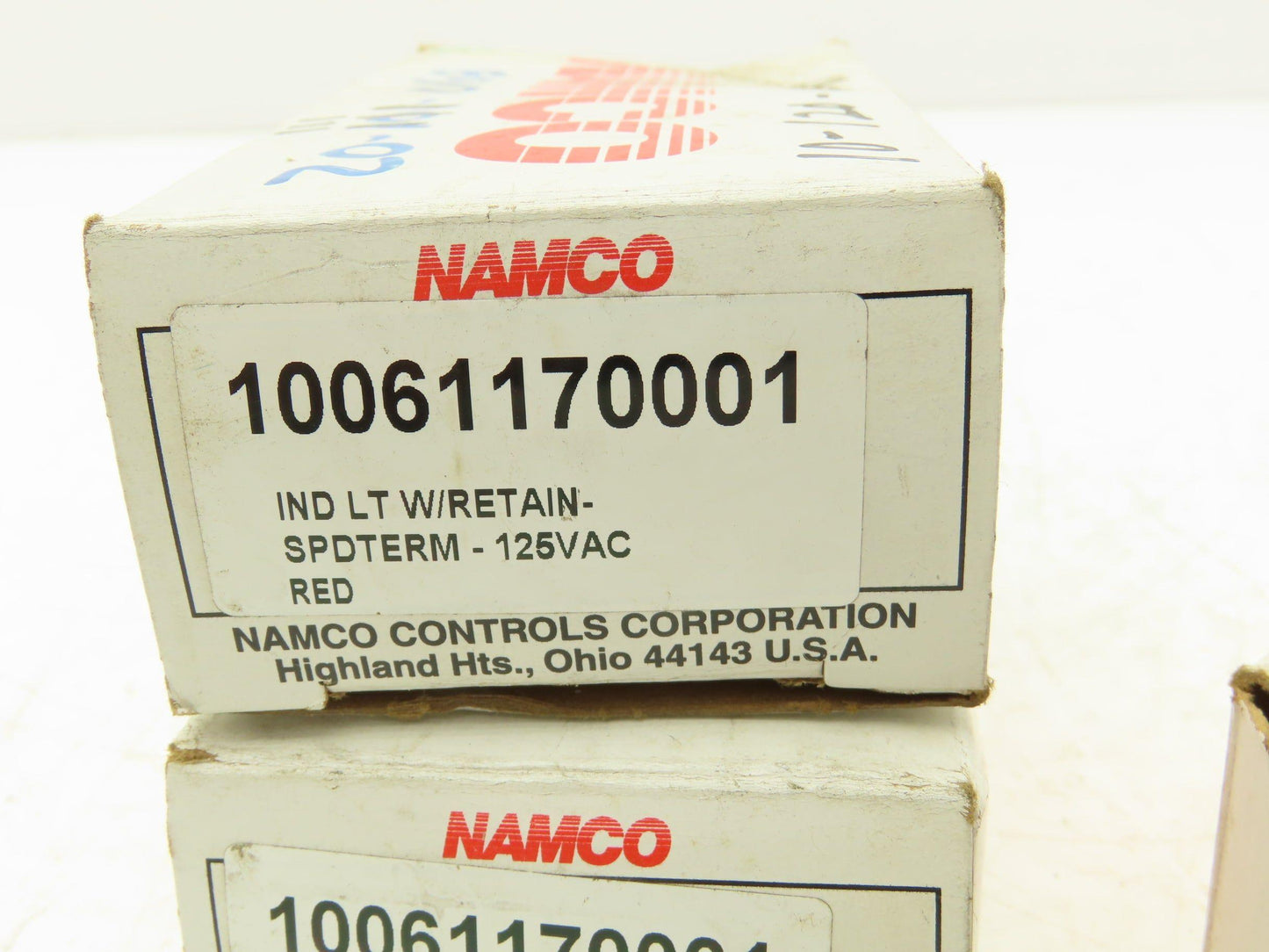 Namco 10061170001 Indicator Light Retaining Ring 125V Red Lot of 3