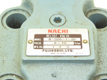 Nachi R-G06-1-20 Hydraulic Pressure Control Relief Valve