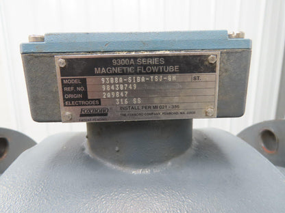 Foxboro 9308A-SIBA-TSJ-GN Magnetic Flow Meter 8" Flow Tube 9300 Series 316SS
