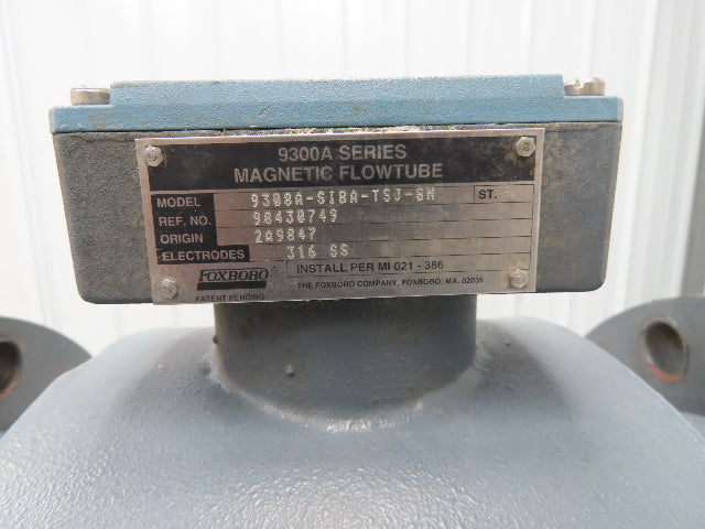 Foxboro 9308A-SIBA-TSJ-GN Magnetic Flow Meter 8" Flow Tube 9300 Series 316SS