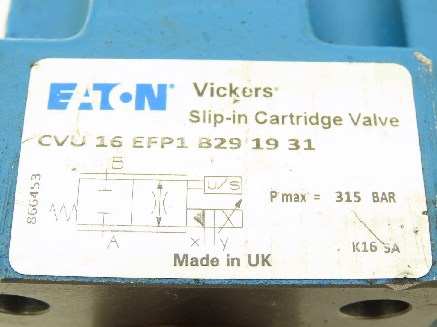 Eaton Vickers CVU16EFP1B291931 Slip In Cartridge Valve Hydraulic Prop Throttle