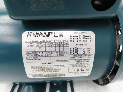 Reliance Electric P14G9241H EM AC Motor 1Hp 1140rpm 208-230/460V 3PH FD145T