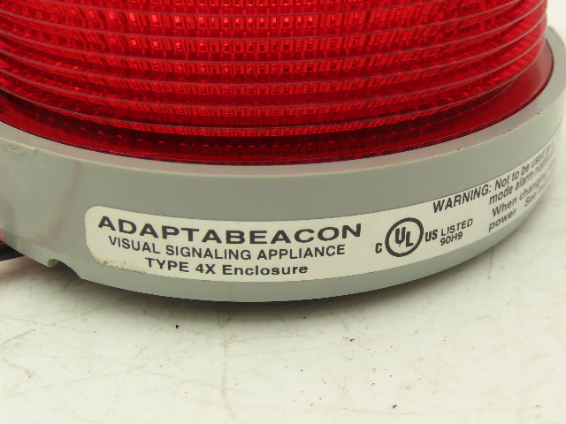 Edwards 48SINR-G1-20WH AdaptaBeacon Light 24VDC 20W 0.8A Red Steady On 1/2" NPT