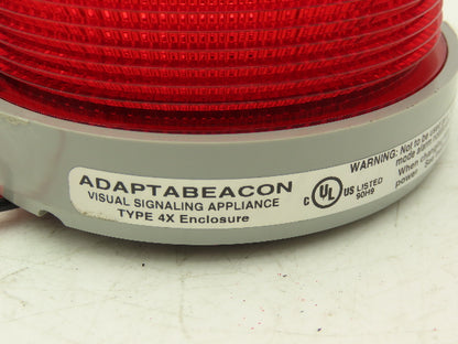 Edwards 48SINR-G1-20WH AdaptaBeacon Light 24VDC 20W 0.8A Red Steady On 1/2" NPT