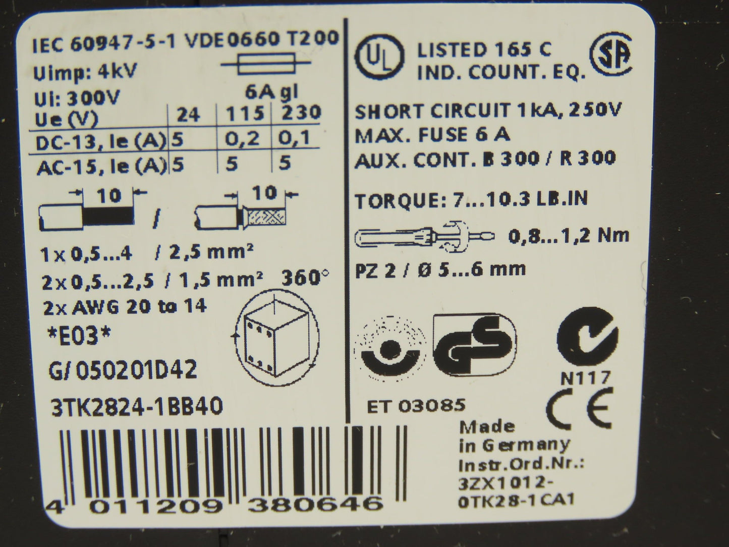 Siemens 3TK2824-1BB40 Sirius Safety Relay Control Lot of 4