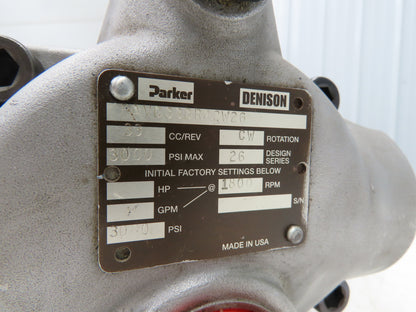 Parker PAVC33BR42W26 Hydraulic Variable Piston Pump 15 GPM 3000 PSI