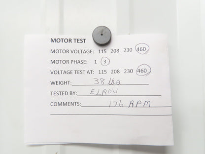 Electra Gear CK50TC-17ALC510LE Gearmotor 10:1 Ratio 173rpm .5Hp 480V 3PH 56C LH