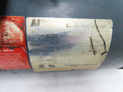 MagneTek Variable Speed DC Motor 3Hp 1750rpm 180VDC 143TC TEFC