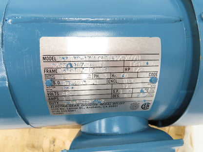 Electra Gear CK50TC-17ALC510LE Gearmotor 10:1 Ratio 173rpm 1/2Hp 480V 3PH 56C RH