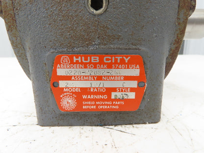 Hub City 0220-62082-264 Worm Gearbox 10:1 Reducer 175rpm 143TC LH Output