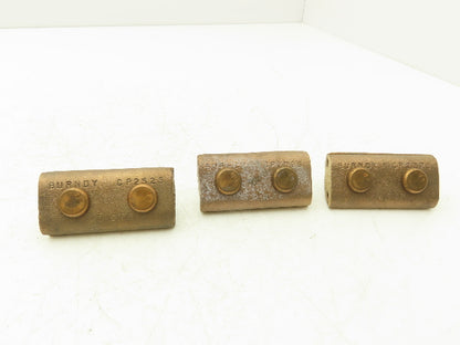 Burndy CP2525 Clamp 1/0 Stranded Copper Cable Lot of 3