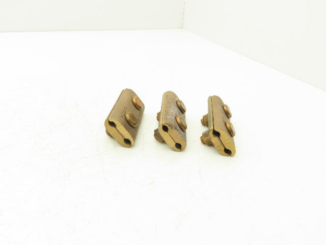 Burndy CP2525 Clamp 1/0 Stranded Copper Cable Lot of 3
