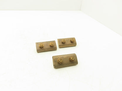 Burndy CP2525 Clamp 1/0 Stranded Copper Cable Lot of 3