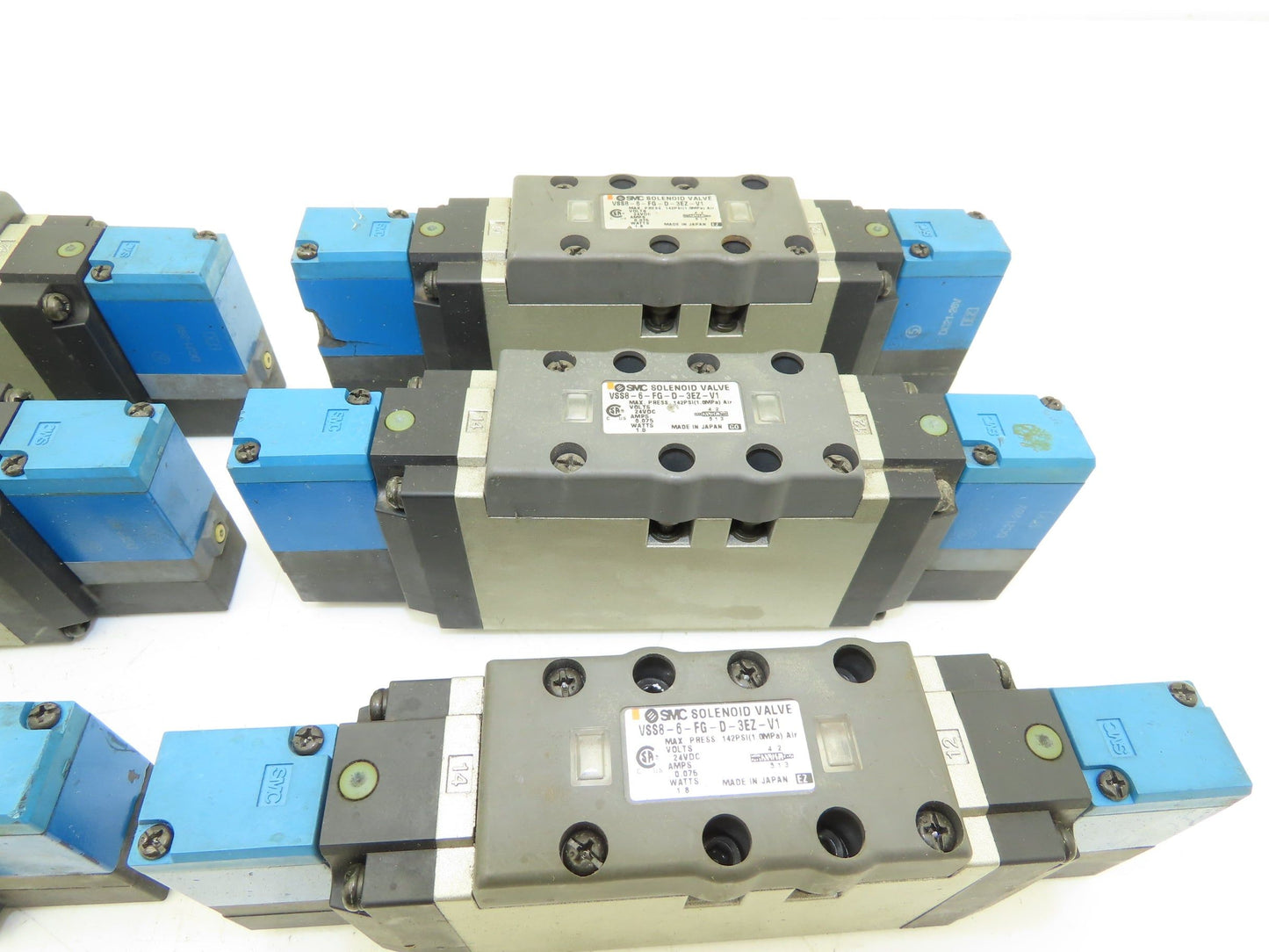 SMC VSS8-6-FG-D-3EZ-V1 Pneumatic Air Solenoid Valve Lot of 6