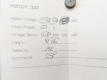 Cincinnati 500S Fume Master 4" Centrifugal Blower 1/2Hp 115V 1Ph 11" Impeller