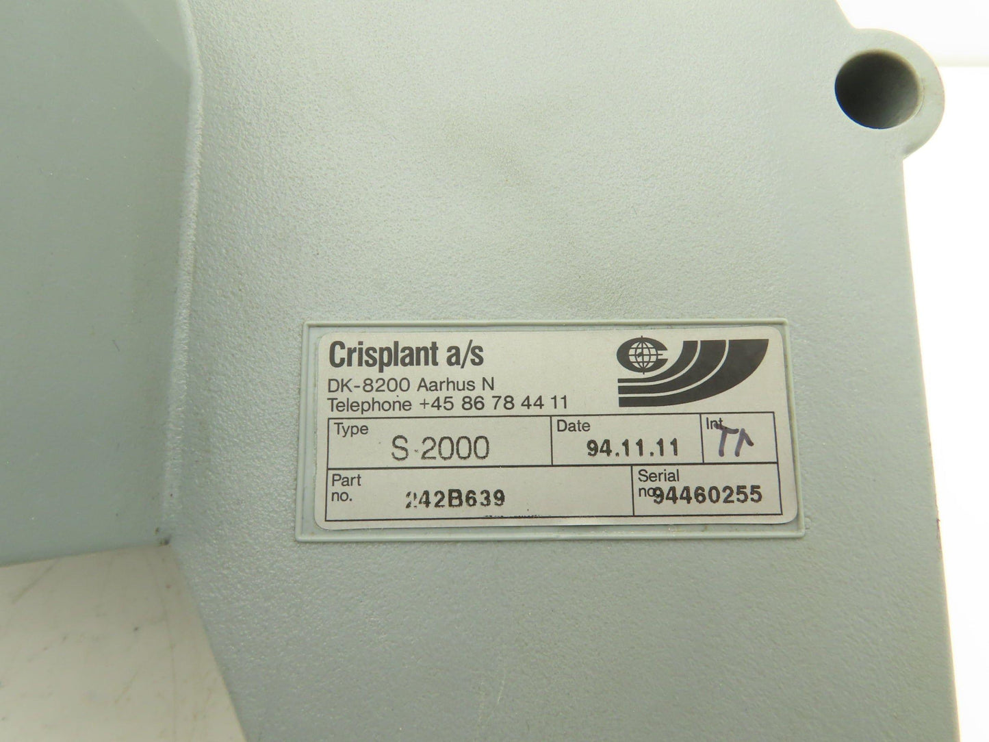 Kosan Crisplant A/S S-2000 Sorter Conveyor Tilt Deck Tray Tipper Gray